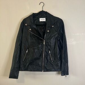 Elizabeth and James Faux Leather Moto Jacket